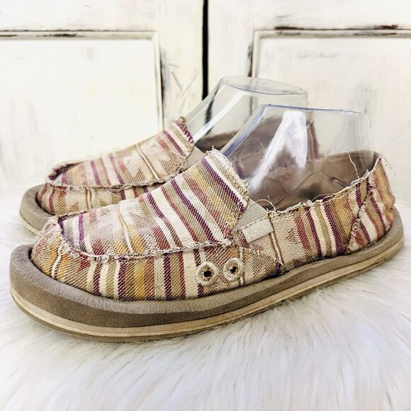 Sanuk Donna St Trail Slip On Hemp Boho Comfort Shoes Sedona Womens - Size 6 - Picture 1 of 7
